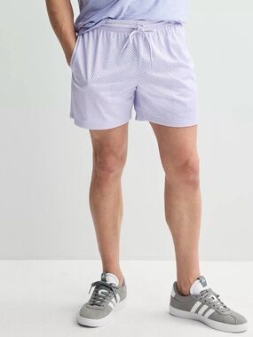 Trinity Coast Light Lavender Mesh Drawstring Shorts size Large